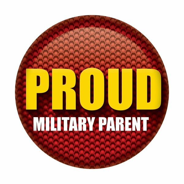 Goldengifts 2 in. Proud Military Parent Button GO3335905